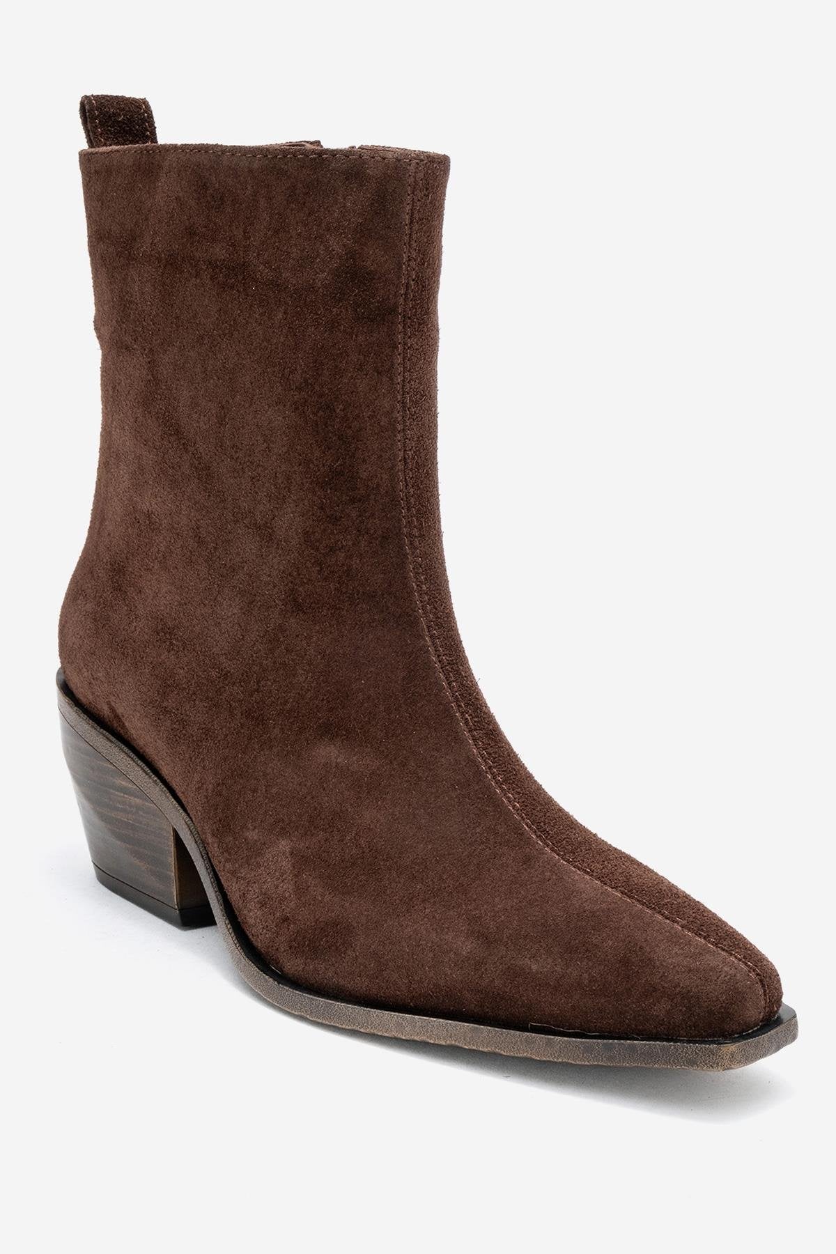 Lexia - Bota vaquera de ante marrón (Mujer)