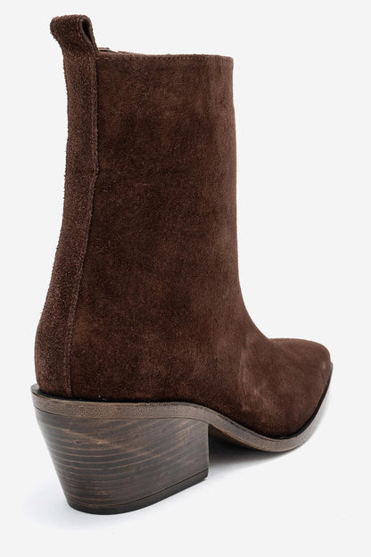 Lexia - Bota vaquera de ante marrón (Mujer)