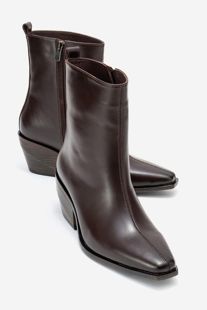 Lexia - Bota Western de cuero marrón (Mujer)