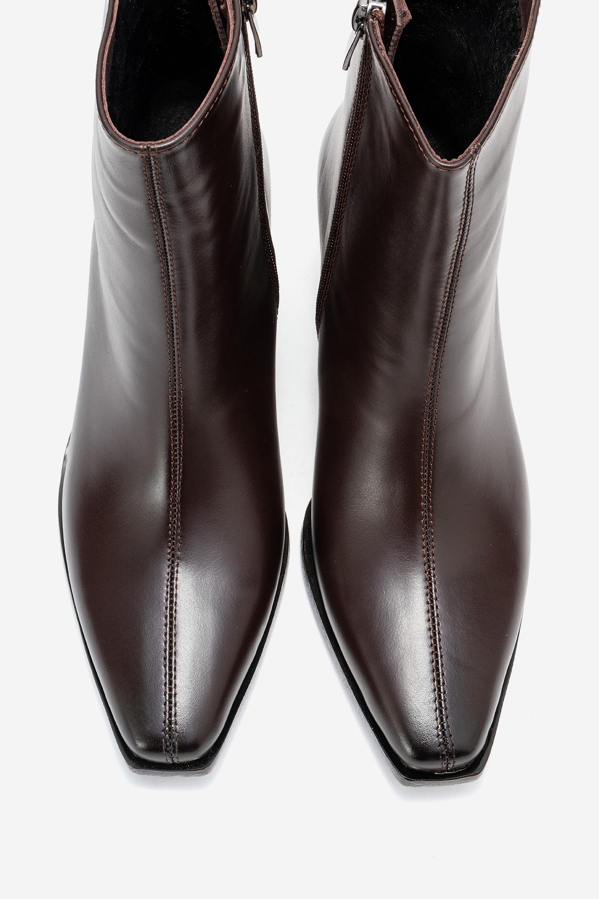Lexia - Bota Western de cuero marrón (Mujer)