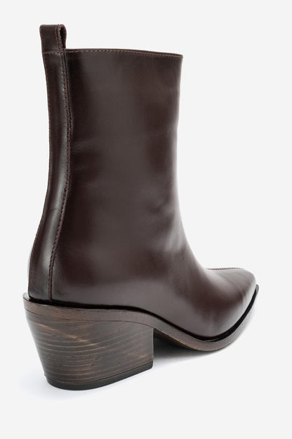 Lexia - Bota Western de cuero marrón (Mujer)