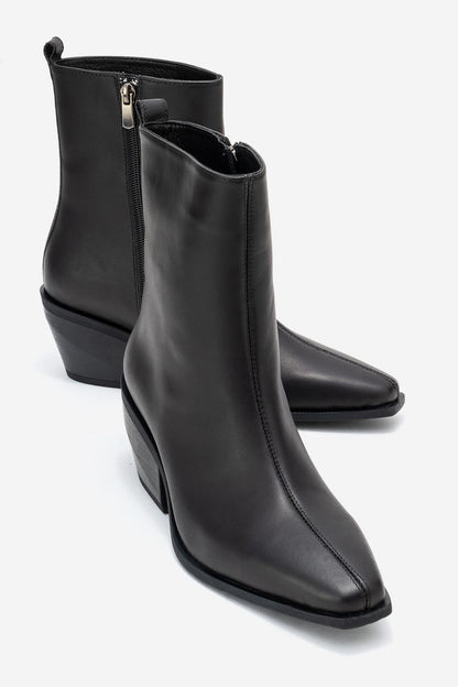 Lexia - Bota vaquera de piel negra (mujer)