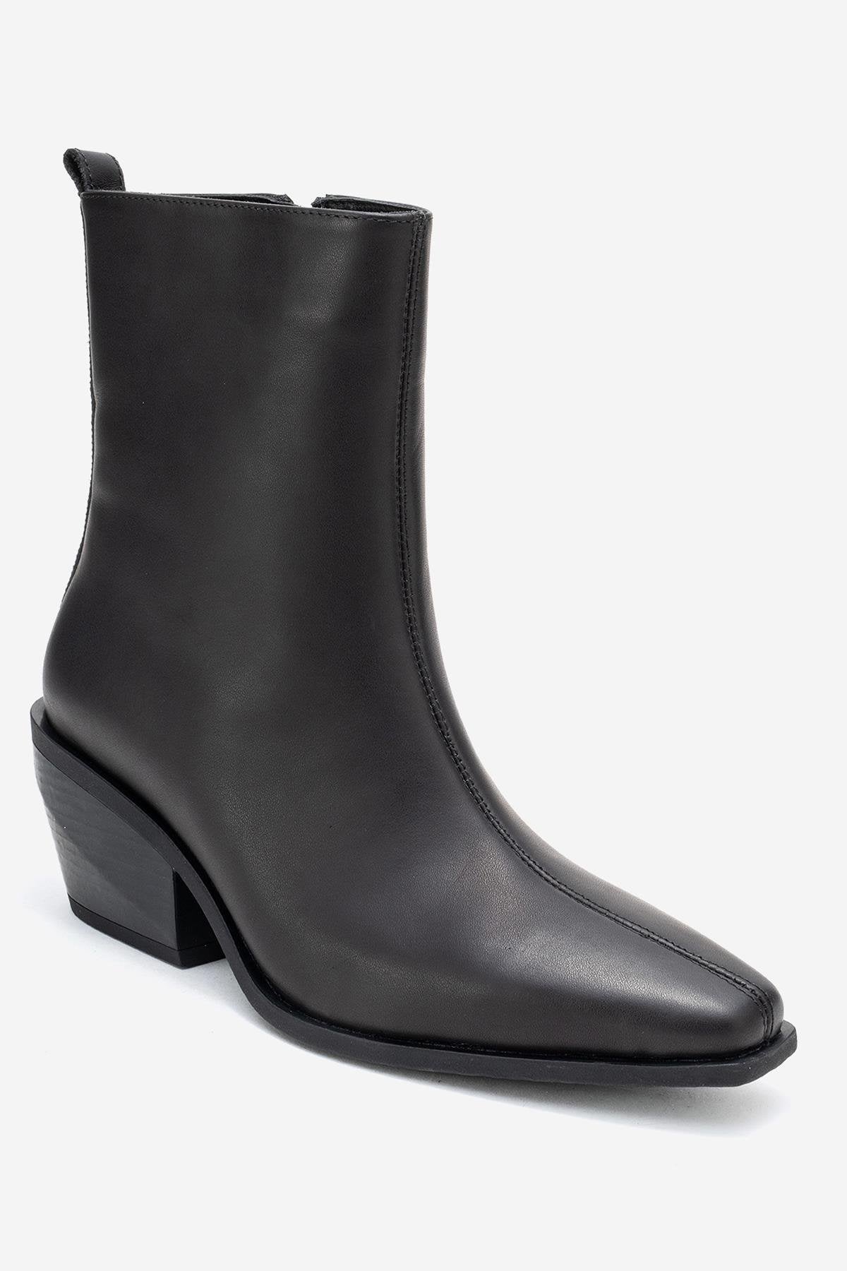 Lexia - Bota vaquera de piel negra (mujer)