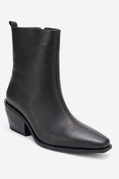 Lexia - Bota vaquera de piel negra (mujer)