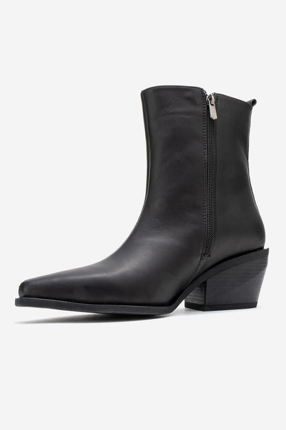 Lexia - Bota vaquera de piel negra (mujer)