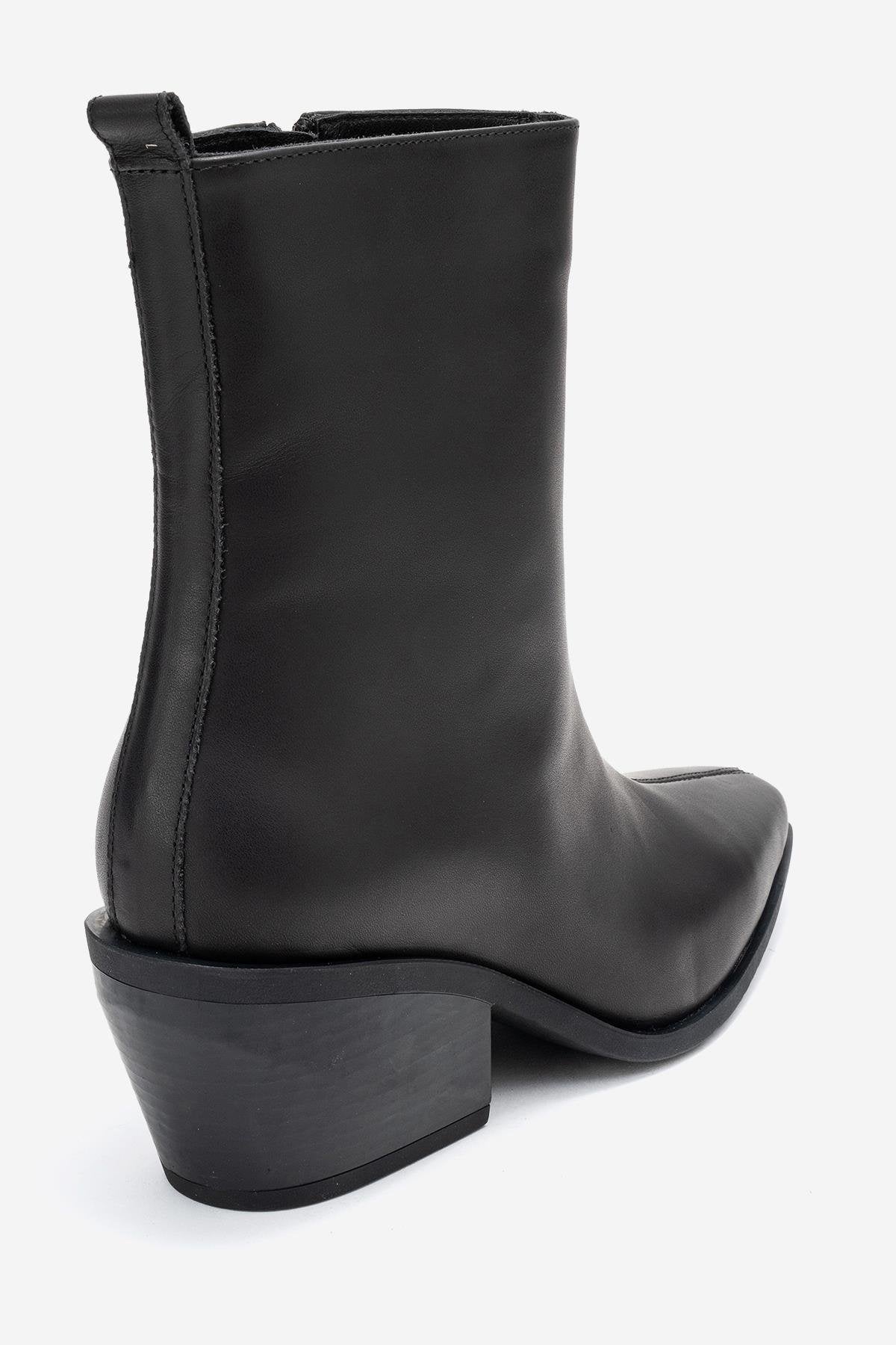Lexia - Bota vaquera de piel negra (mujer)