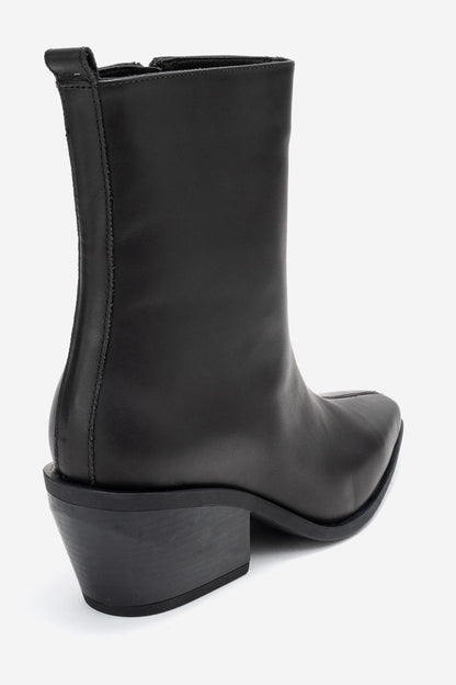 Lexia - Bota vaquera de piel negra (mujer)