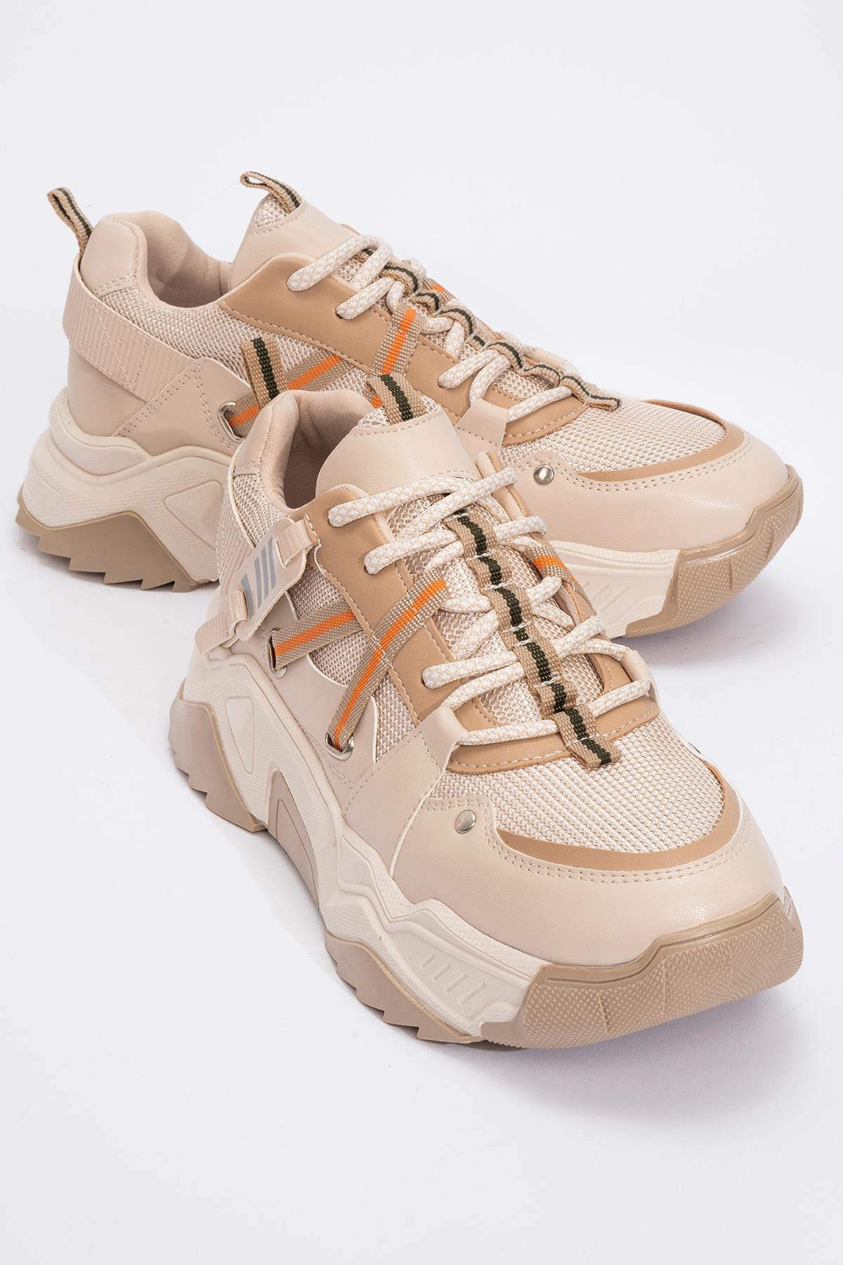 Maggie - Zapatillas deportivas beige (mujer)