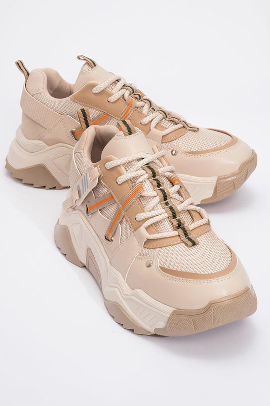 Maggie - Zapatillas deportivas beige (mujer)