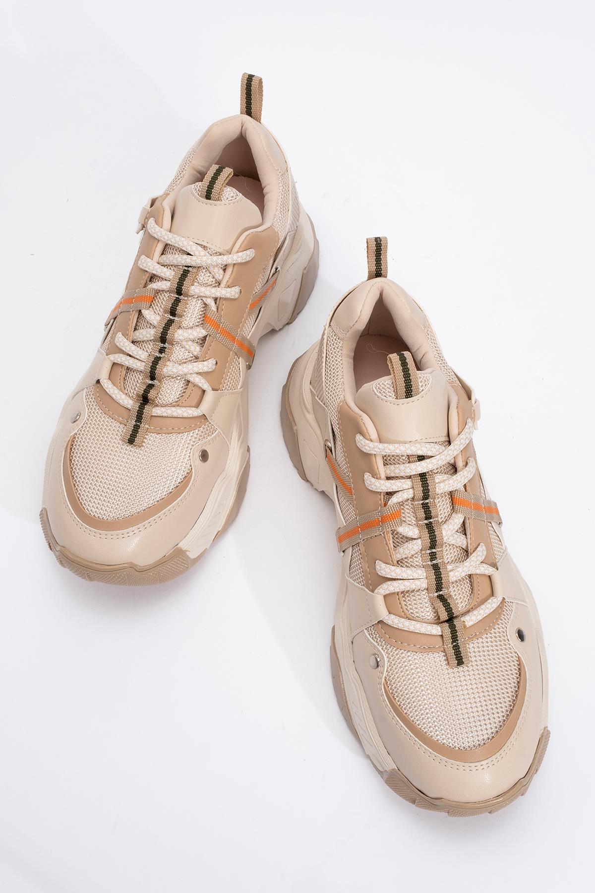 Maggie - Zapatillas deportivas beige (mujer)