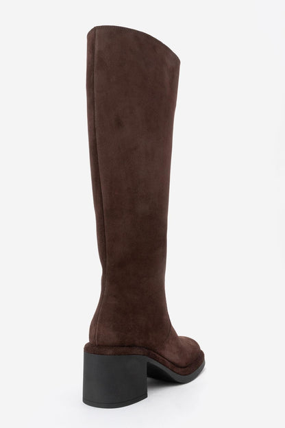 Fros - Brown Suede Leather Knee High Boot (Women)