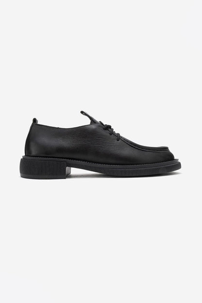 Band - Black Leather Lace Up Loafer (Women)
