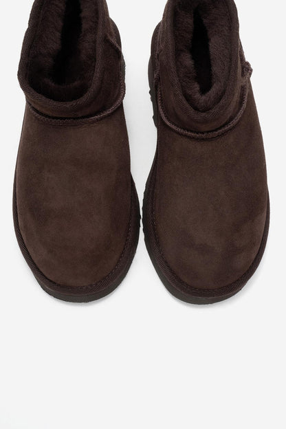 Bota Ary de plataforma de ante marrón (Mujer)