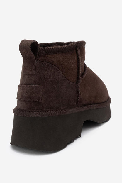 Bota Ary de plataforma de ante marrón (Mujer)