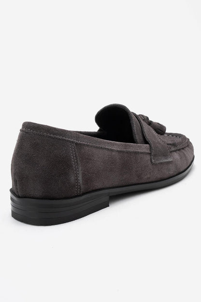 Lupen - Mocasín con borlas de ante gris (mujer)
