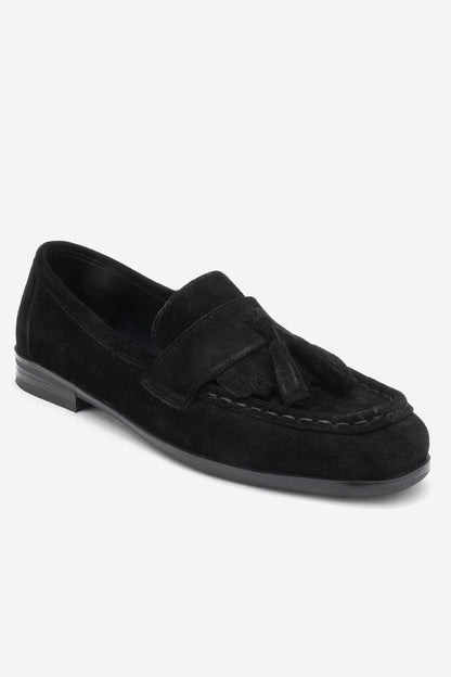 Lupen - Mocasín de borlas en ante negro (Mujer)