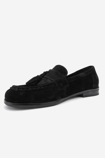 Lupen - Mocasín de borlas en ante negro (Mujer)