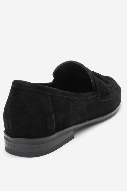 Lupen - Mocasín de borlas en ante negro (Mujer)