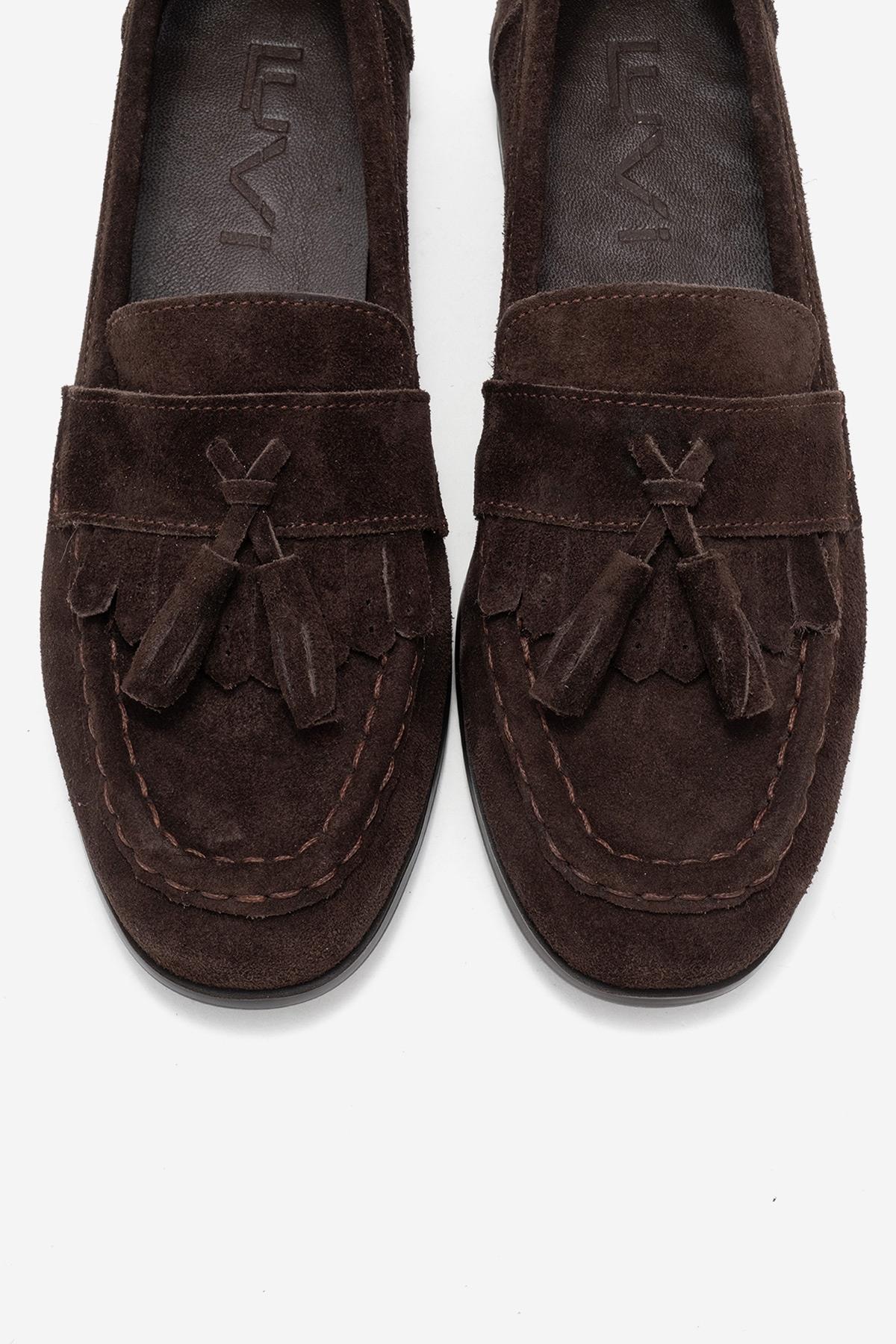 Lupen - Mocasín con Borlas de Ante Marrón (Mujer)