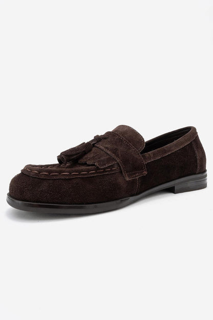 Lupen - Mocasín con Borlas de Ante Marrón (Mujer)