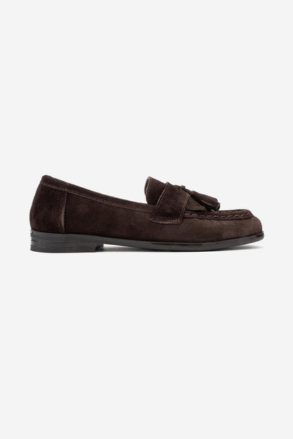 Lupen - Mocasín con Borlas de Ante Marrón (Mujer)