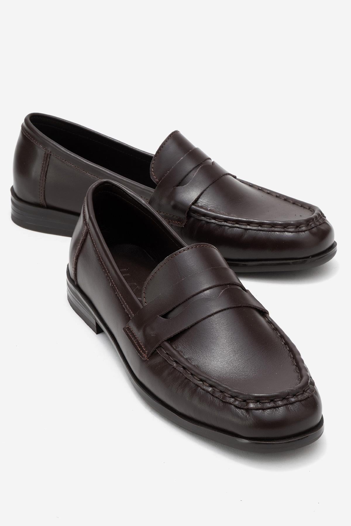 Valia - Mocasín de cuero marrón (Mujer)