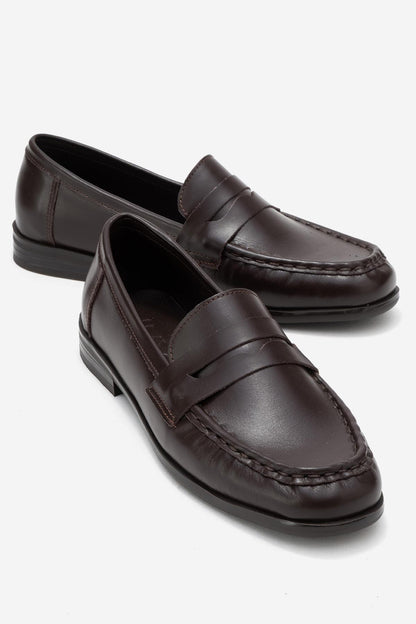 Valia - Mocasín de cuero marrón (Mujer)