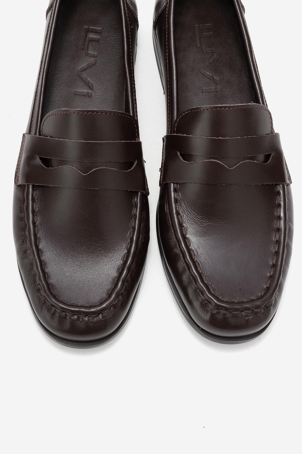 Valia - Mocasín de cuero marrón (Mujer)