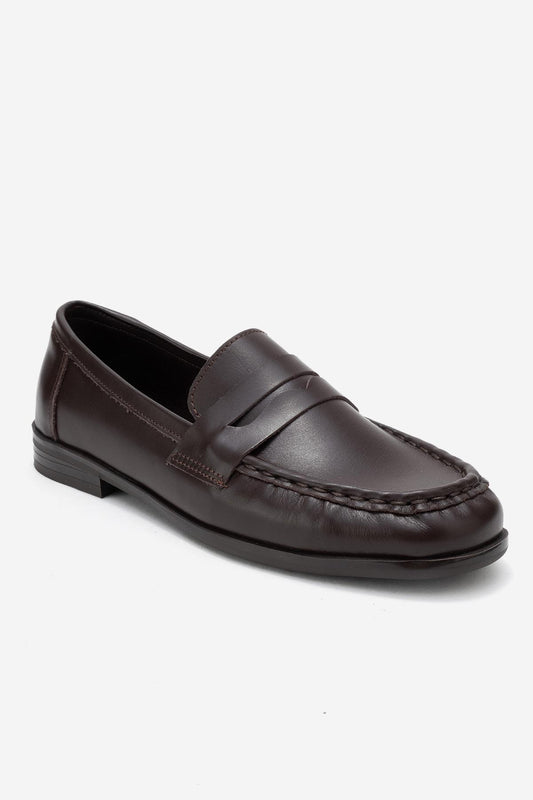 Valia - Brown Leather Loafer (Women)