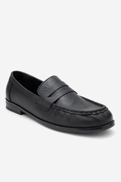 Valia - Mocasín de cuero negro (Mujer)