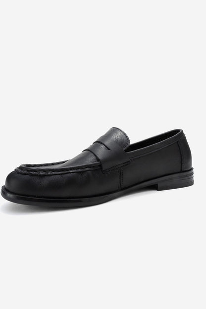 Valia - Mocasín de cuero negro (Mujer)
