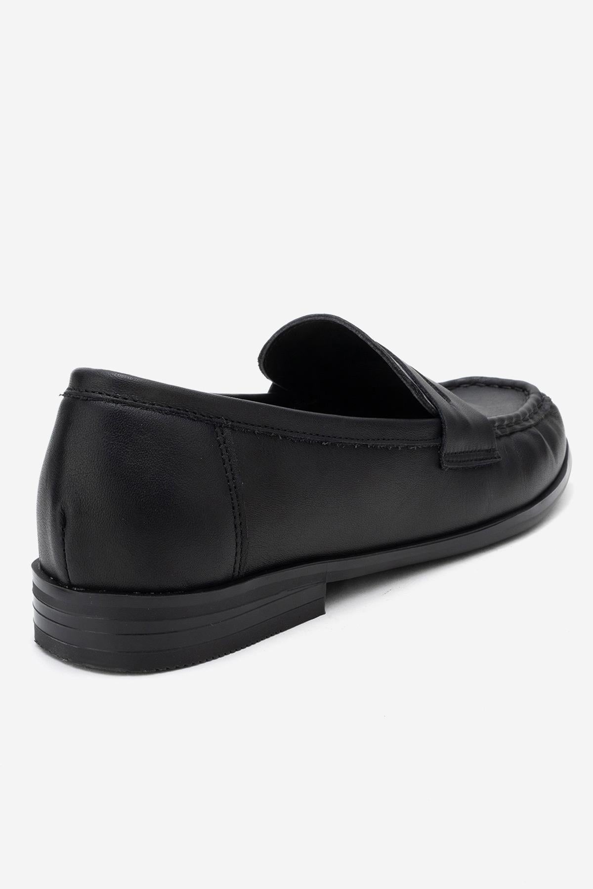 Valia - Mocasín de cuero negro (Mujer)