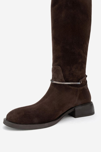 Ansel - Bota de montar de ante marrón (Mujer)
