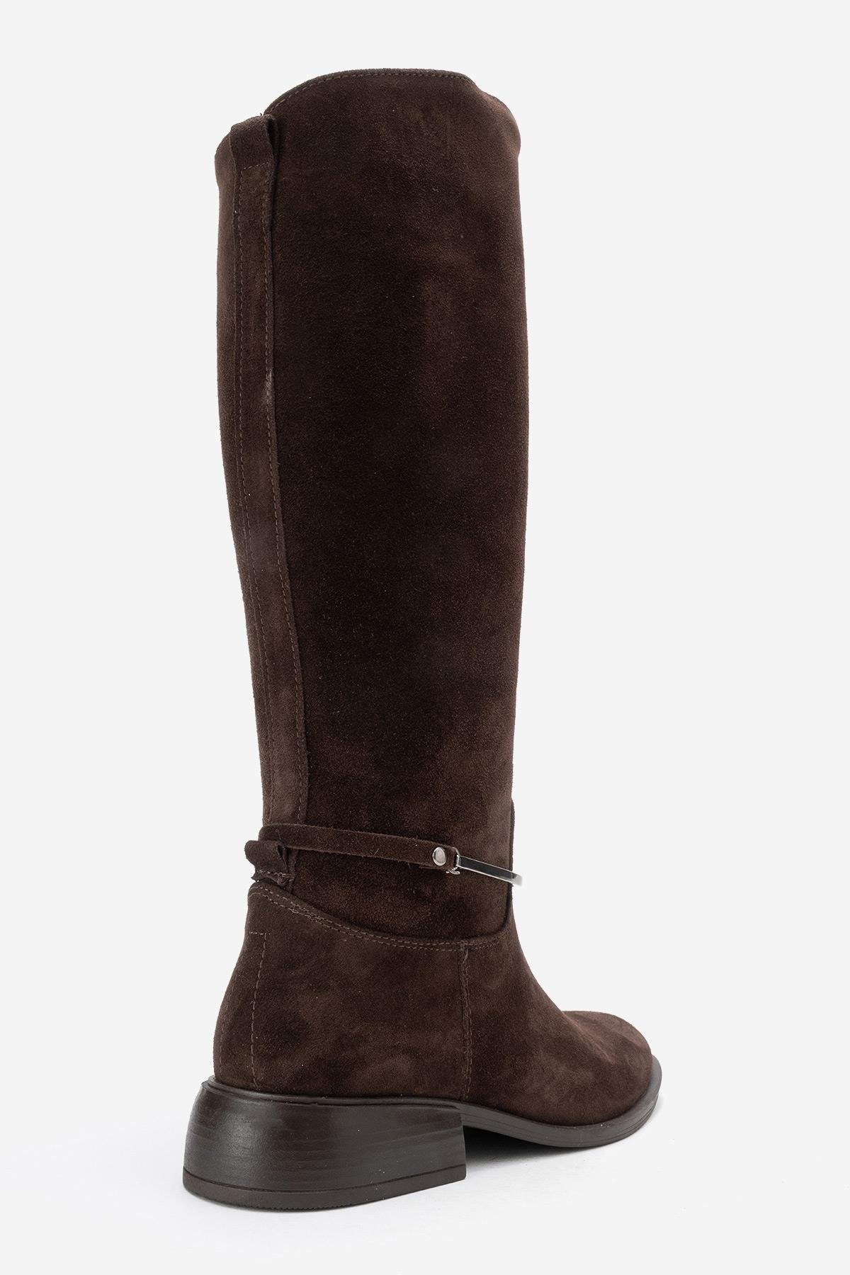 Ansel - Bota de montar de ante marrón (Mujer)