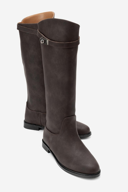 Bota de montar Yoko de nobuk marrón (Mujer)