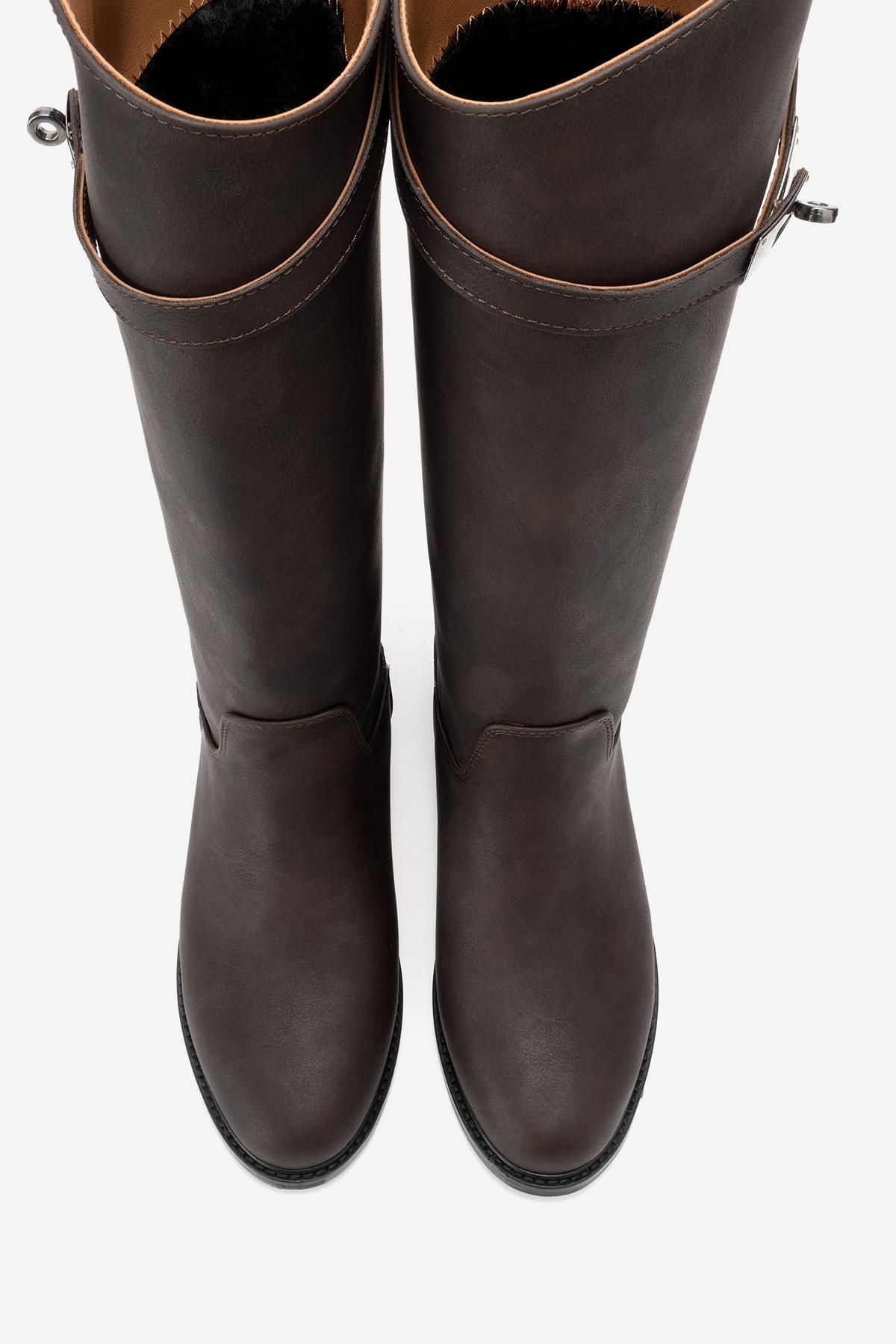Bota de montar Yoko de nobuk marrón (Mujer)