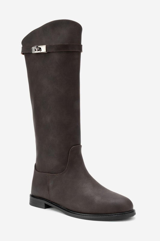 Yoko Brown Nubuck Riding Boot (Women)