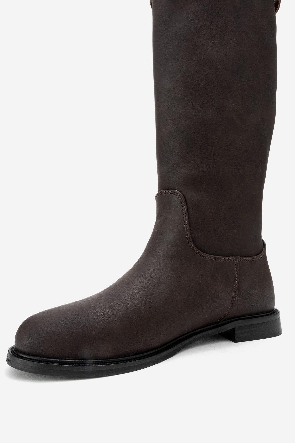 Bota de montar Yoko de nobuk marrón (Mujer)
