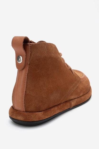 Martas - Bota de cremallera de ante coñac (Mujer)