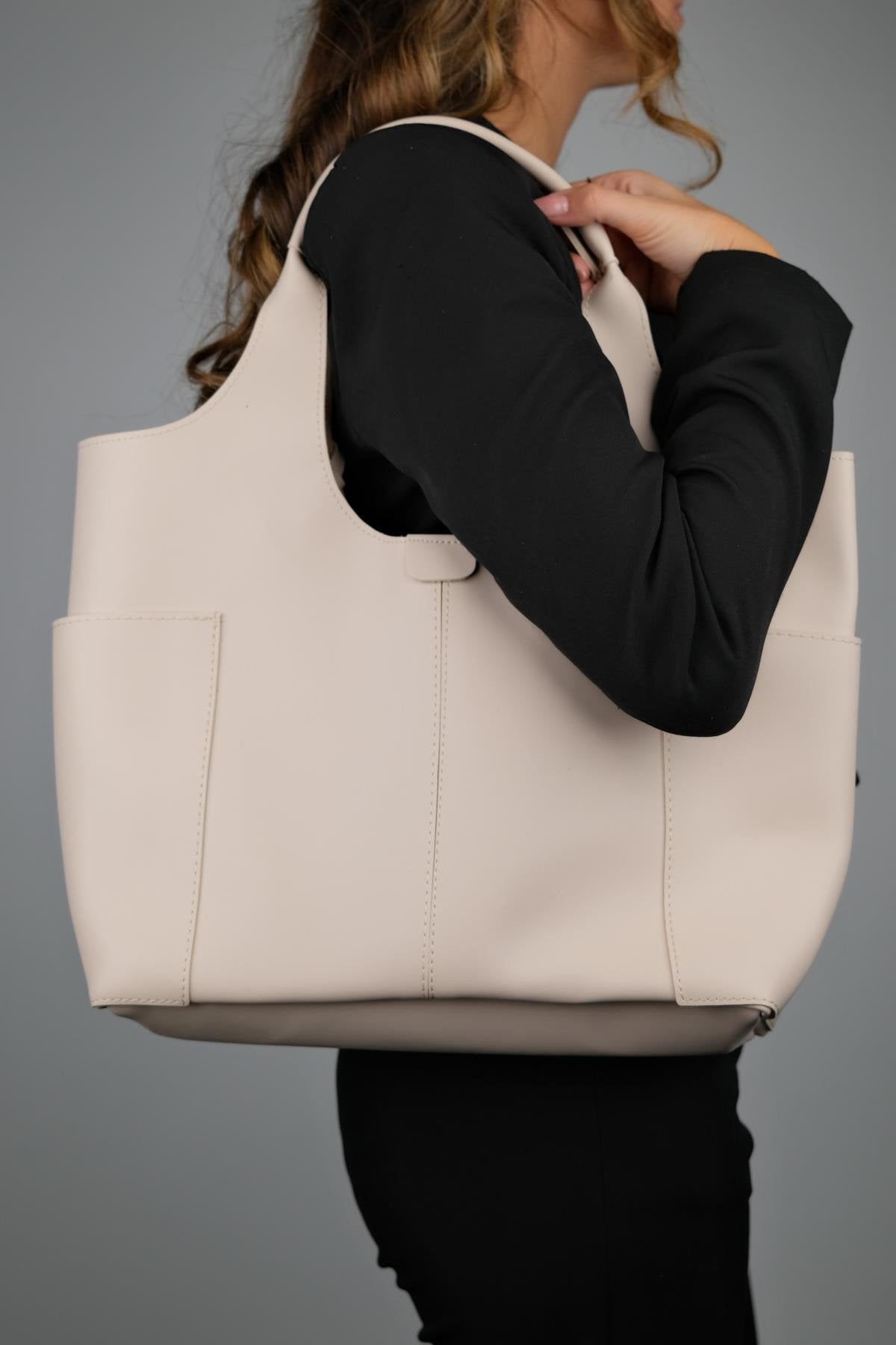 AMAYA - Bolso de hombro blanquecino (Mujer)