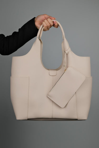 AMAYA - Bolso de hombro blanquecino (Mujer)