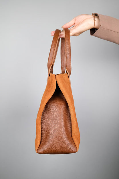 Thresh - Bolso de hombro de cuero de ante color coñac (mujer)