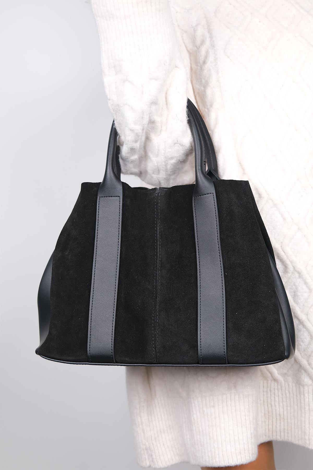 Thresh - Bandolera de cuero de ante negro (Mujer)