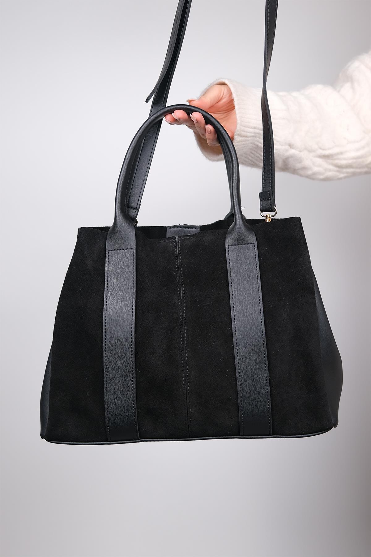 Thresh - Bandolera de cuero de ante negro (Mujer)