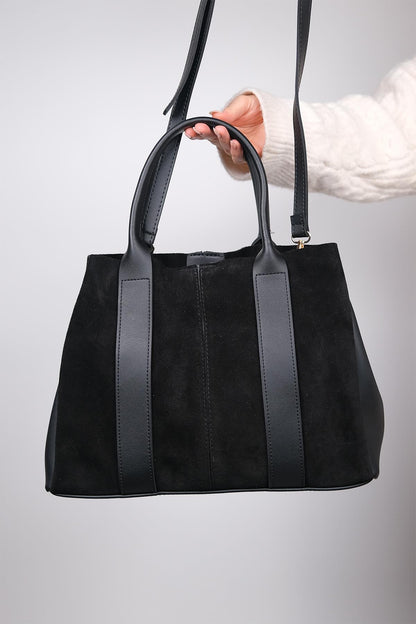 Thresh - Bandolera de cuero de ante negro (Mujer)