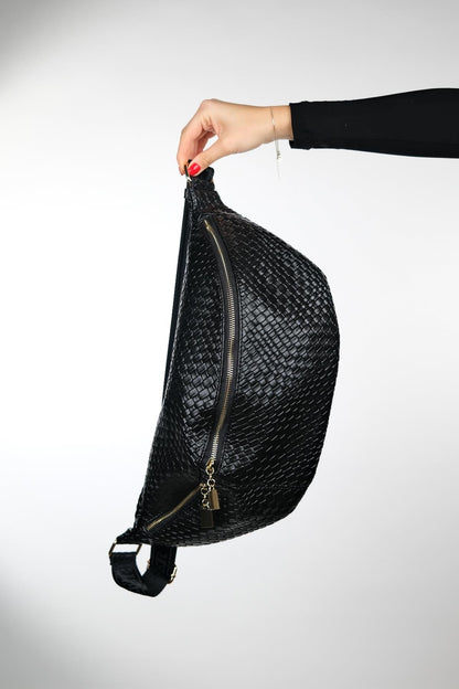 SALE - Riñonera negra tejida (Mujer)