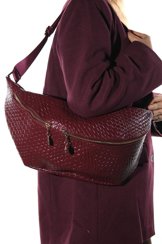 VENTA - Bolso tejido borgoña (mujer)