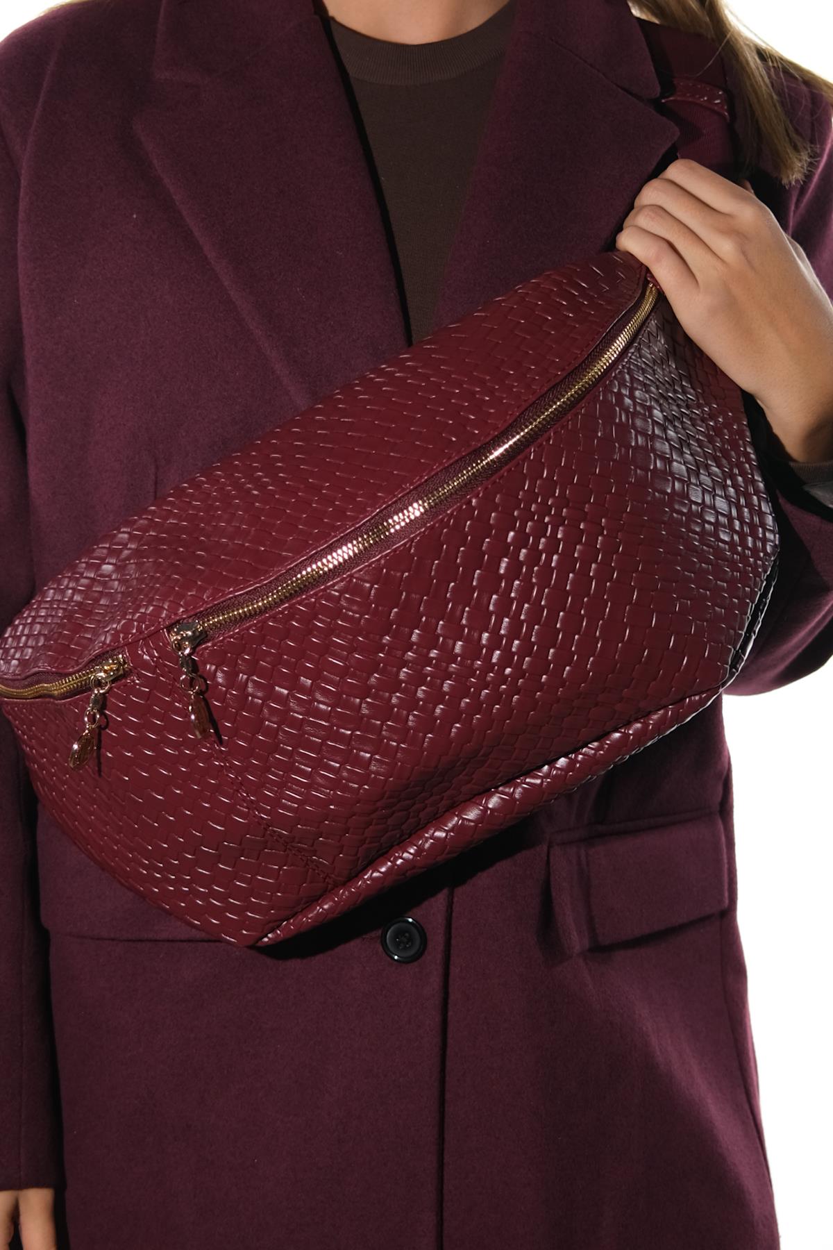 VENTA - Bolso tejido borgoña (mujer)