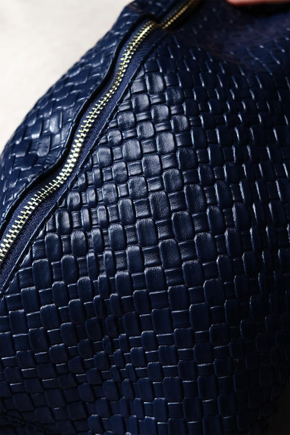 Venta - Riñonera grande tejida azul marino (mujer)