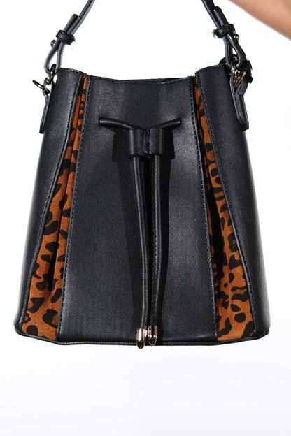 Maralis - Bolso de Hombro de Piel con Estampado de Leopardo (Mujer)